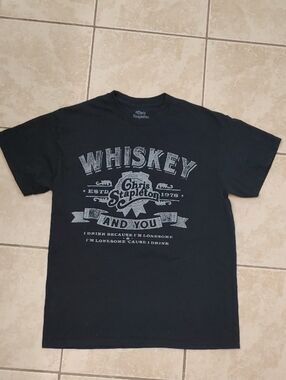 Chris Stapleton Whiskey and You T Shirt Black Unisex Size M
